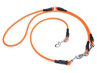 Mystique® Hunting Profi Bioth. vodítko kolem těla 8mm n.oranžová M 170cm + 80cm s karab.