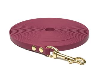 Biothane_tracking_leash_13mm_solid_brass_winered_small_web - kópia