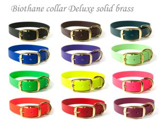 Biothane obojky deluxe bronz