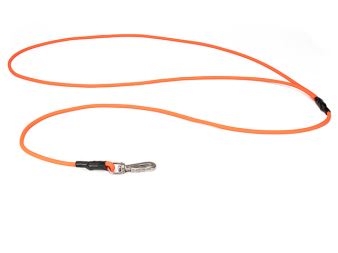 Mystique® Biothane lovecké vodítko 6mm neon oranžová nerez.vypouštecí &quot;švédska&quot; karabína
