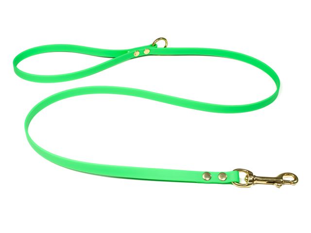 Pohoda_Biothane_leash_with_HG_13mm_solid_brass_neon_green_small_web - kópia