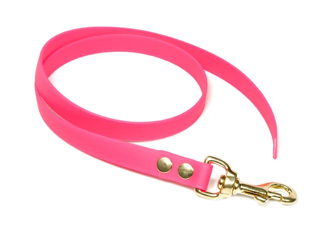 Biothane_leash_19mm_solid_brass_neon_pink_small_web