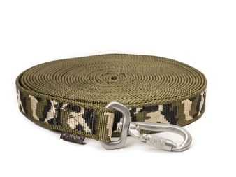 Mystique® Nylonové stopovací vodítko 25mm kamufláž 10m vysoce odolné s rukojetí