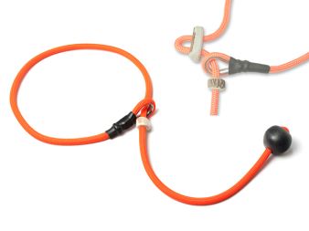 Mystique® Field trial Krátke vodítko 6mm neon oranžová 65cm s dorazem
