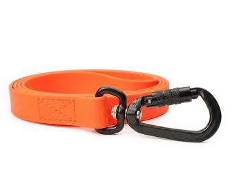 Biothane_leash_sewn_neon_orange_black_robust_snap_hook_small_web_new (13)