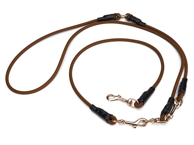 Biothane_6_8mm_adjustable_leash_brass_with_carbine_brown_small_web