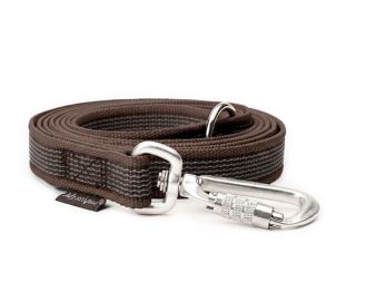 Mystique® Pogumované vodítko 20mm hnědá 2m vysoce odolné s rukojetí
