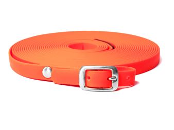 Mystique® Biothane barvířský řemen 19mm neon oranžová 12m nerezavějící
