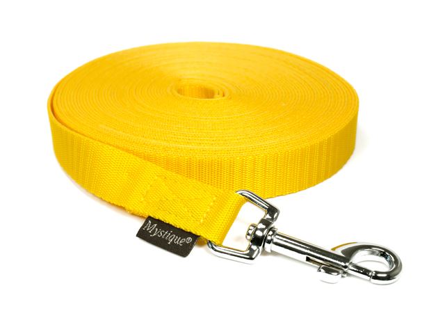 Nylon tracking leash standard 20mm yellow
